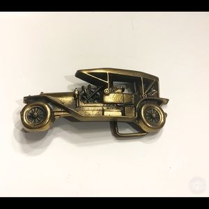 Vintage 1978 brass car buckle.